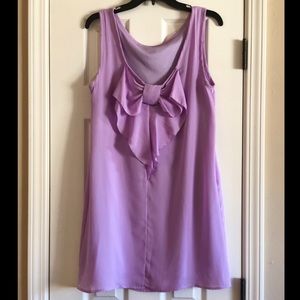 Bow back lilac dress